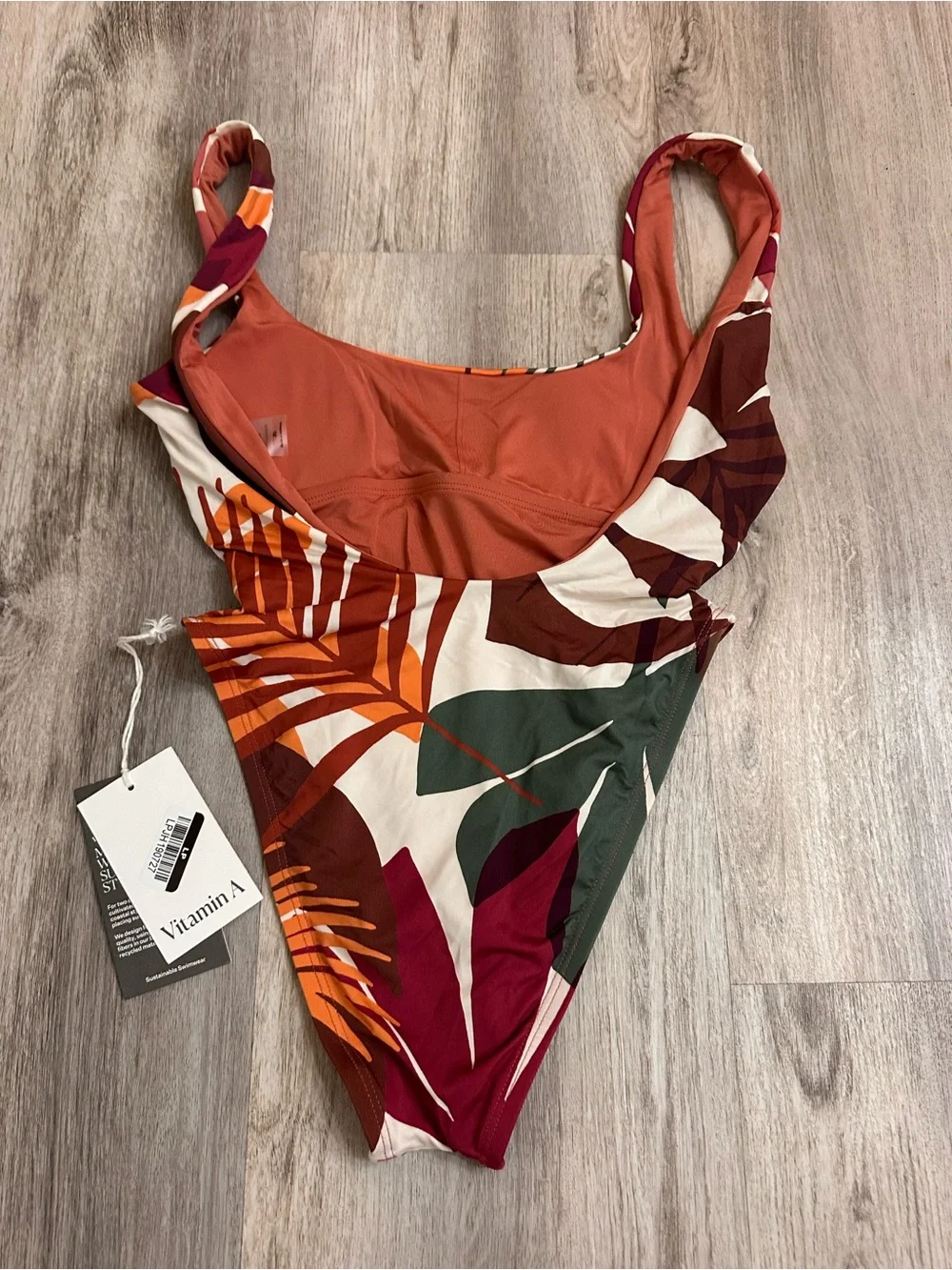 Vitamin A Tropical Palm Print One Piece Swimsuit NWT XS Sustainable Swimwear